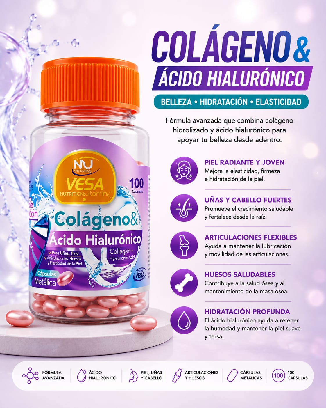 COLÁGENO & ÁCIDO HIALURÓNICO
